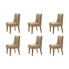 Conjunto Com 6 Cadeiras Safira Rufato