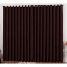 Cortina Lisboa Blackout 5 Metros Modelo Novo Tabaco