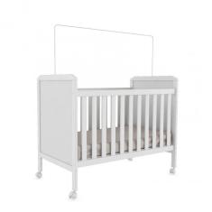 Berço Minicama 2 em 1 Americano 100% MDF Cloe Branco Brilho