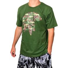 Camiseta Kevland Camuflado Militar Verde
