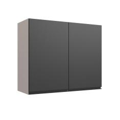 Armário Aéreo 2 Portas 80cm Fumê/Grafite