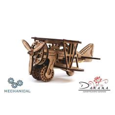 Avião Biplano - Quebra Cabeças 3D Mecânico Em Mdf - Darama