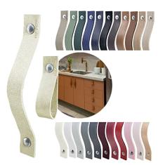 Kit com 04 Puxadores Alça Full Parafuso para Móveis Armário Guarda Roupa Gaveta Porta Baús Caixas Bandeja Cesto Tábua - Cor Textura de Couro