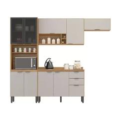 Cozinha 10 Portas Modulada Demobile Firenze 06 Amendola / Nude Prime TX  2,60 m