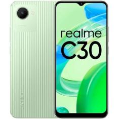 Realme C30 4G LTE GSM 32GB + 2GB 6,5" 8MP Câmera desbloqueada Europa Latina Dual Sim (NÃO mercado dos EUA) + Pacote de carregador de carro rápido (verde bambu)
