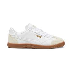 PUMA Tênis masculino Club 5V5 Lux com cadarço, casual, branco, branco, branco, branco, 42