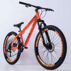 Bicicleta 26 vikingx 21v shimano - tuff x-35 - laranja, Laranja, TUFF 