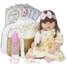 Boneca Reborn Realista Princesa Baby 20 Acessórios Lindos - Cegonha Re