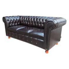 Sofá Chesterfield Capitone Luis XV Corano Café 2M / Decoracao , sala t