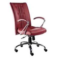 Poltrona Presidente Base Cromada Linha Vicenza - Design Office Móveis,