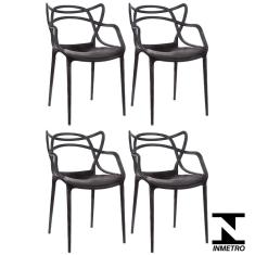 Kit 4 Cadeiras Allegra Preta