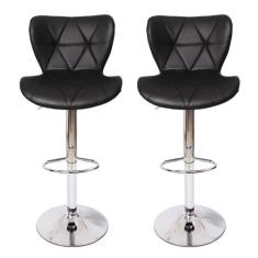 Kit 2 Banquetas Slim Formiga Estofada Para Bar Balcão Cozinha American