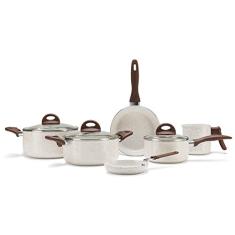 Brinox - Jogo de Panelas Antiaderente Ceramic Life 6 Peças Smart Plus - Vanilla