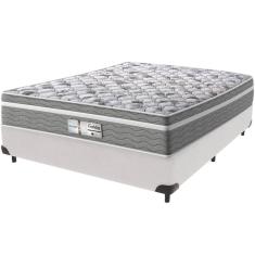 Cama Box Branco e Colchão Evolution Molas Ensacadas Casal Probel