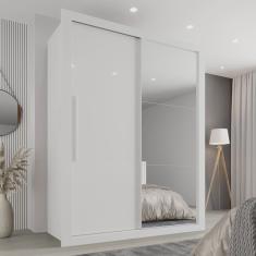 Guarda Roupa Solteiro com Espelho 2 Portas 2 Gavetas Costa Rica