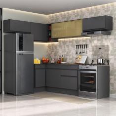 Armário De Cozinha Completa De Canto Mp2095.895 Preto