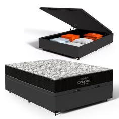 Cama Box Baú com Colchão de Espuma D45 Ortobom Airtech 150 D45 Casal 138cm