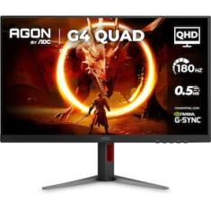 Monitor Gamer 27" AOC AGON G4 Quad 27 Q27G4F/57 180Hz 0,5ms IPS G-SYNC Preto e Cinza