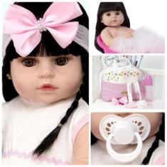 Bebê Reborn Princesa Laura 100% Silicone Realista 20 Itens - Cegonha R