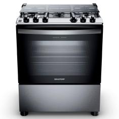 Fogão de Piso Brastemp de 05 Bocas com Turbo Chama e Grill Inox - BFS5GDR