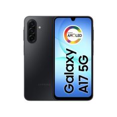 Celular Samsung Galaxy A17 256GB 5G 8GB RAM Preto 6,7" Câm. Tripla + S