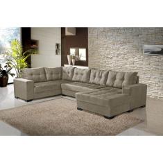 Sofá de Canto com Chaise Bia Império Estofados