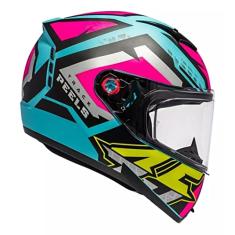 Capacete Moto Peels Icon 23 Track Verde Agua Fosco Tam 60