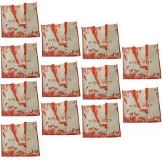 Bolsa Ecobag Sacola de Ombro Kit 12 Uni Mercado Compras Feira Saco Reutilizavel Dobravel Portatil