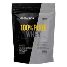 Whey Protein Refil 100% Pure Whey 900G Probiótica Baunilha - Probiotic