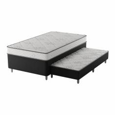 Premier Cama Box Unibox com Cama Aux 1,08x1,98x0,63 Preto/Cinza