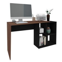 Escrivaninha com Estante Urban Flex Ipê e Preta