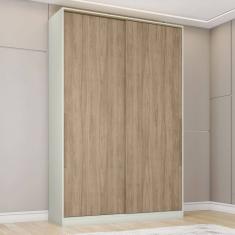 Guarda Roupa Solteiro Modulado Seletto 2 Portas Areia/Jequitibá - Henn