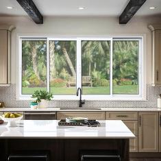 Janela Elite 4 Folhas Moveis 100 X 240 Vidro Liso Branco