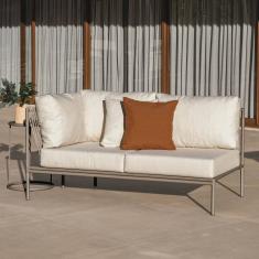 Sofá Chaise 2 Lugares Esquerda Refúgio Cabecasa Madeiramadeira Champanhe/Quaker areia