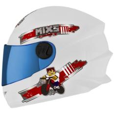 Capacete Fechado Mixs Start Infantil Blocks, BRANCO, 54