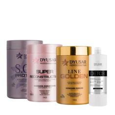 Cronograma Capilar Com 3 Máscaras E Shampoo Detox De 500Ml - Dyusar Co