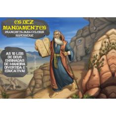 Livro - Os 10 Mandamentos - Prancheta para colorir Supersérie