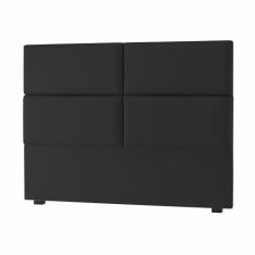 Cabeceira Solteiro Bia 90 CM Suede Preto - D A Decor