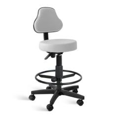 Cadeira Mocho Sapri Giratória Alta com Aro - Flex Cadeiras, Branco