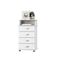 Mesa De Cabeceira Luxo Ii Branco - Ej Móveis - Ej Moveis
