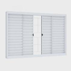 Janela de Aço de Correr de Correr 100x120cm com Grade Quadrada Riobras