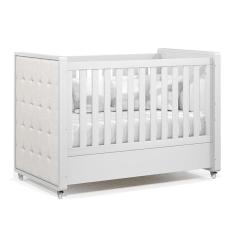 Berço Americano Tutto New Branco Acetinado com Capitonê New Boucle - Matic