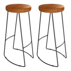 Kit 2 Banquetas Alta Astra Base Metálica - Pallazio