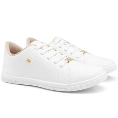 Tênis Feminino Casual Básico Cadarço Elástico Calce Fácil Conforto - F