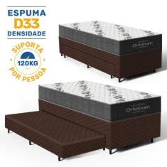Cama Box com Colchão Ortobom de Espuma D33 Airtech 100 Auxiliar de Esp