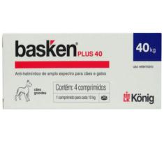 Basken Plus 40 para Cães e Gatos 1 comp para cada 10Kg cx com 4 comp -