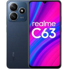 Smartphone Celular Realme C63, 256GB, 8GB RAM, Tela 6,74, Câmera 50MP, Bateria 5000mAh, Android 14, Dual SIM, Azul