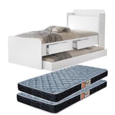 bicama cama solteiro tamires com gavetas bau e prateleiras auxiliar co