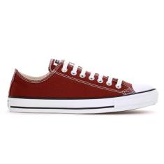 Tênis Converse All Star Chuck Taylor Cano Baixo Telha Vermelho e Branco - Feminino - 33 - Vermelho