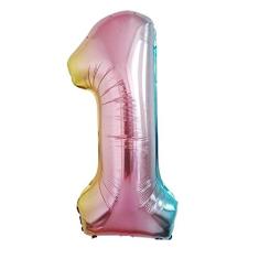 Balão Metalizado Degradê Número 1-75cm